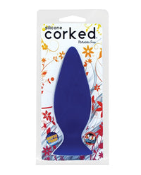 Corked Butt Plug Small - Blue - THE FETISH ACADEMY 