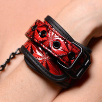 Crimson Tied Embossed Wrist Cuffs - TFA