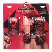 Crimson Tied Embossed Wrist Cuffs - TFA